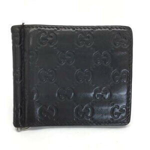 Gucci Shier Leather Billfold Wallet Card Brown